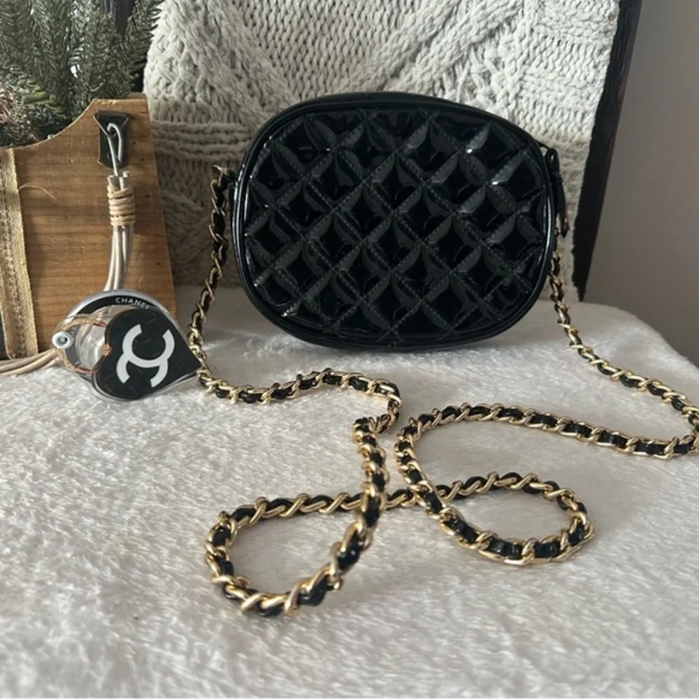 Black Quilted Crossbody Bag